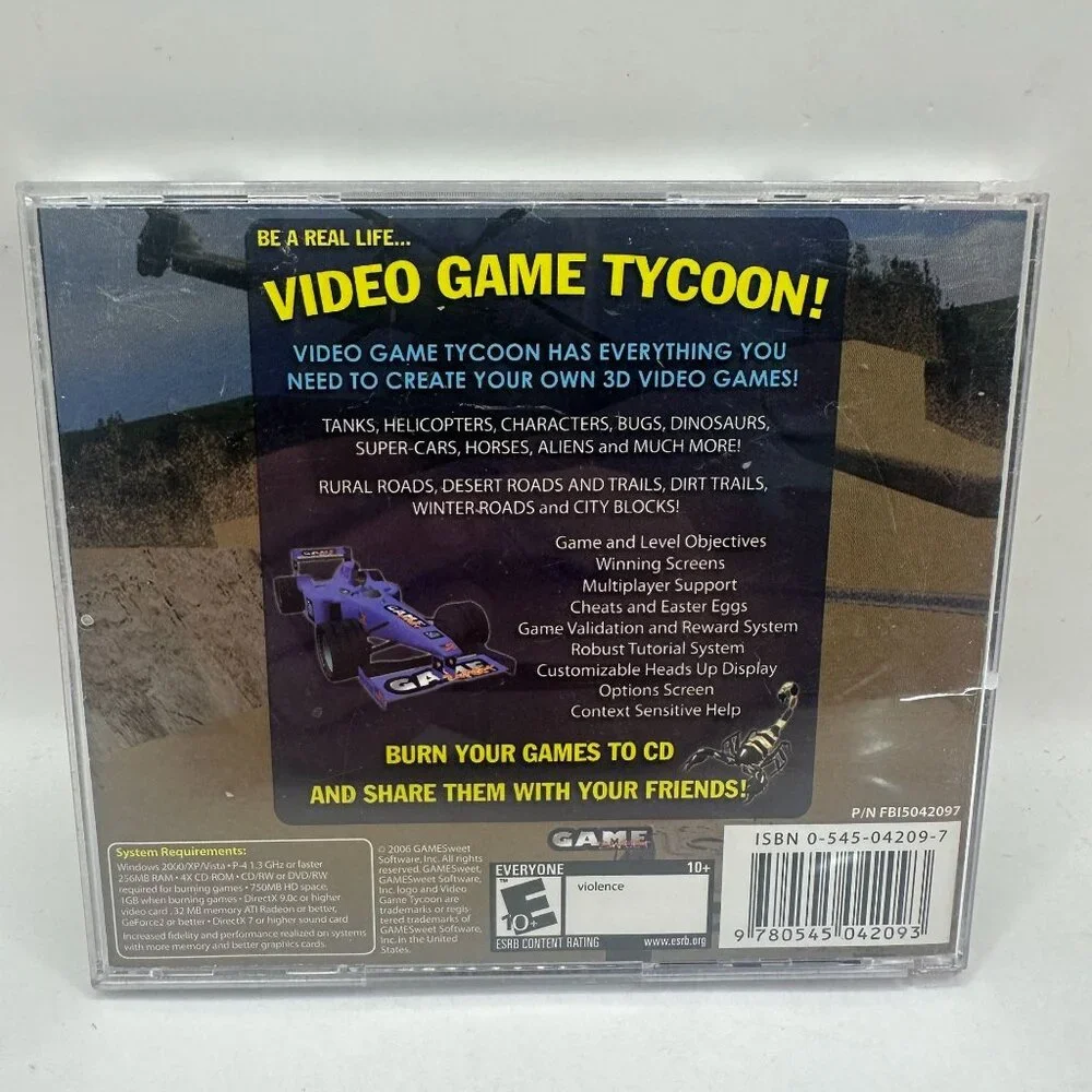 Video Game Tycoon Gold Edition PC CD-ROM Game Scholastic 2009